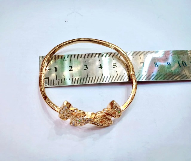 Gelang tangan lapis emas model kupu tarung