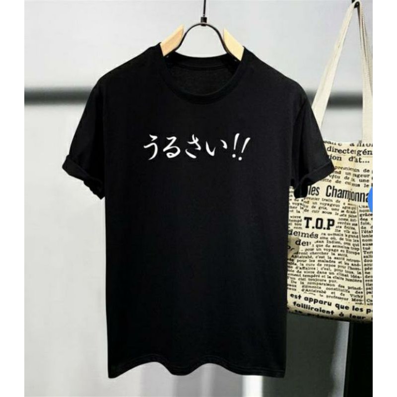 T-SHIRT BAJU KAOS DISTRO/KAOS KEREN/KAOS MURAH TULISAN JEPANG HITAM