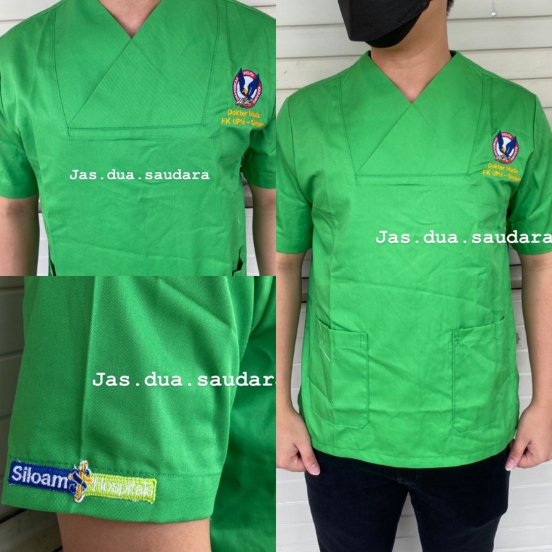 BAJU OT UPH HIJAU TANGAN PENDEK / BAJU OK / BAJU OT SILOAM HOSPITAL / BAJU OT