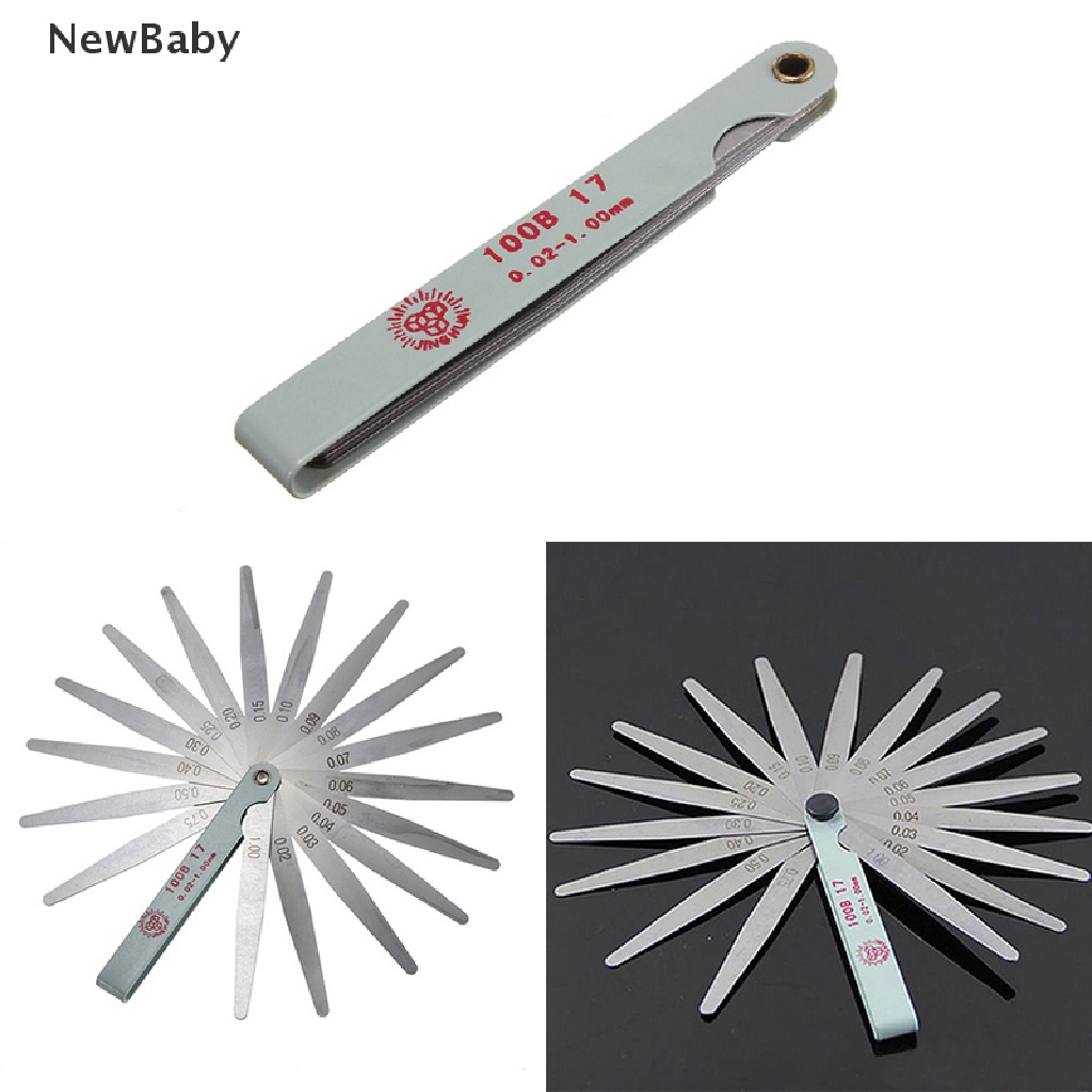 NewBaby Useful Metric Feeler Gauge Gap Filler Thickness Measurement Tool 17 Blades Hot ID