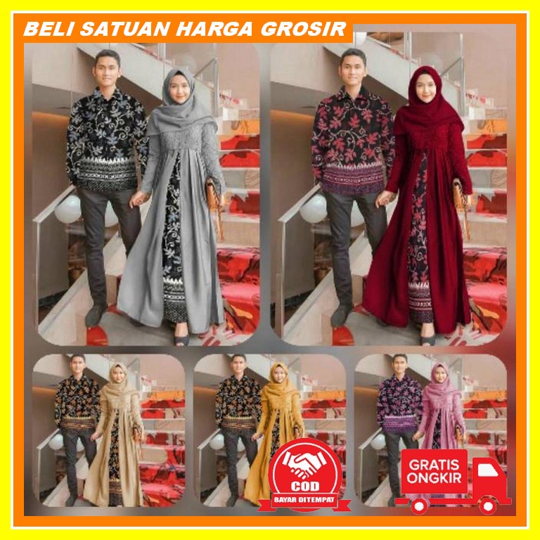 Gamis Couple Dress Lamaran Baju Couple Kondangan Dress Pesta Couple Ke Cp Couple Sarwendah Faridah