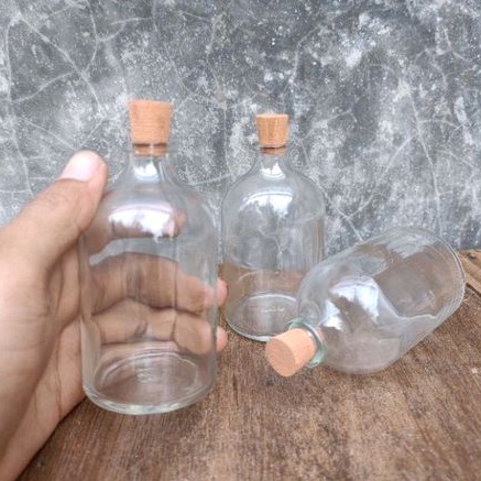 Botol vial 100ml BENING tutup karet / segel almunium / Kayu / Plastik VAS BUNGGA / DEKROASI MEJA