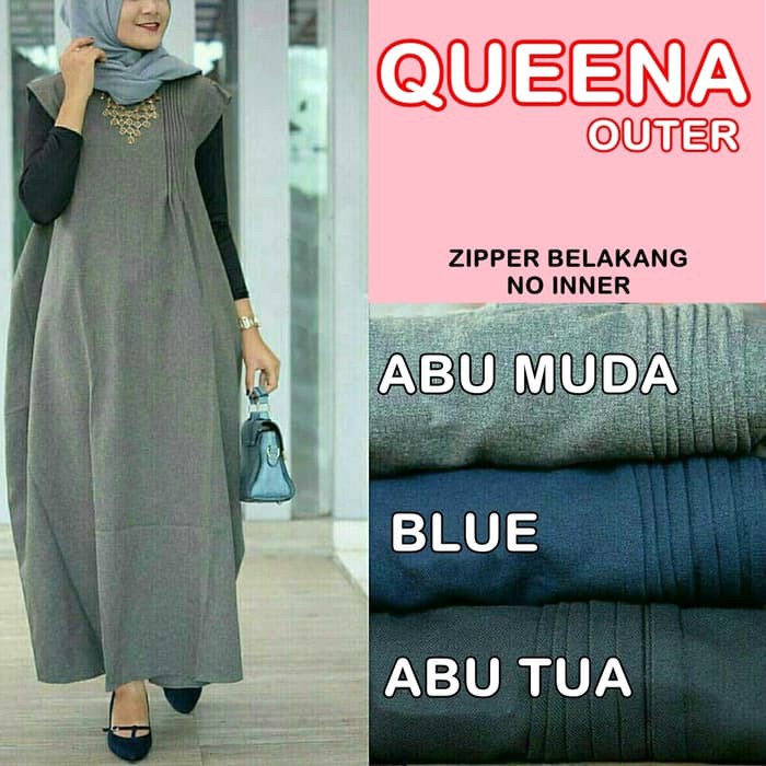 Ns FC Najibah Gamis Syari Putih Benhur Abu Toska Navy Maroon Hujan Muslim Modis Modern White Mach DE