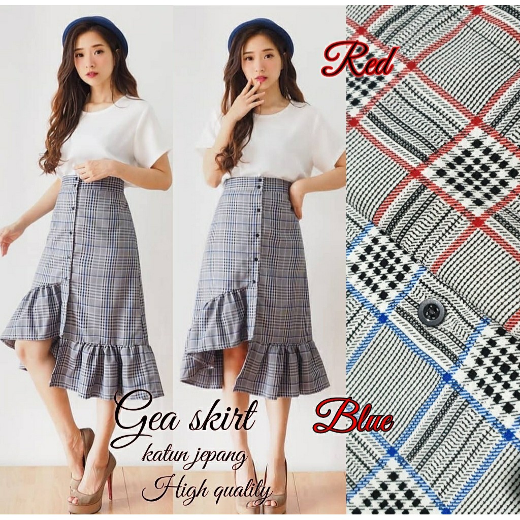 FWG - GEA SKRIT / ROK MOTIF / ROK WANITA / ROK KOTAK WANITA