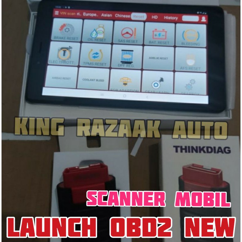 Scanner Mobil Launch OBD2 Easydiag 4 X431 Thinkdiag Full Software Diagnoze plus TAB