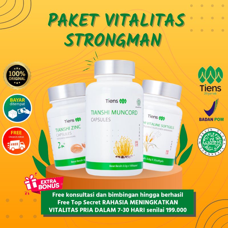 PAKET VITALITAS STAMINA PRIA DEWASA STRONGMAN ORIGINAL OBAT KUAT HERBAL