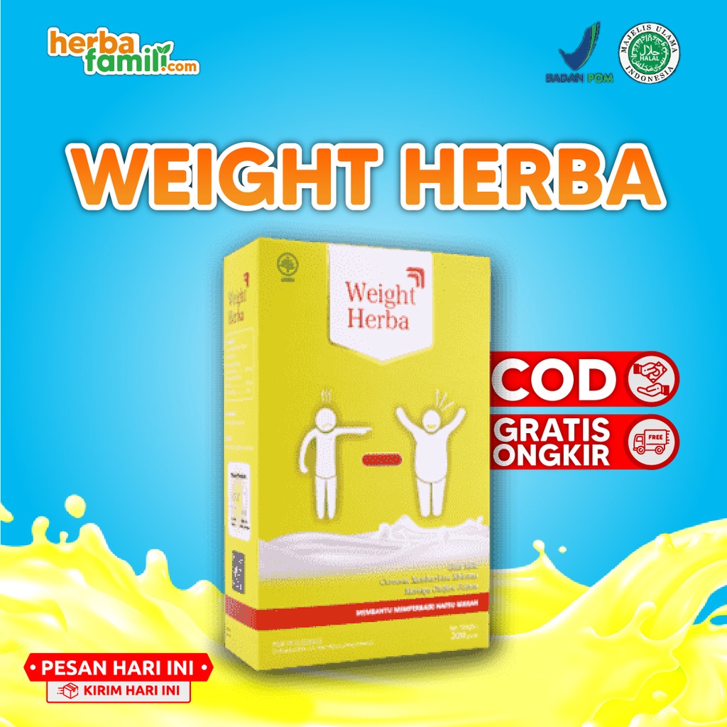 

Weight Herba Susu Penambah Berat Badan Tanpa Gula Tanpa Olahraga Perlancar Saluran Pencernaan Dewasa & Anak - 100% Original Herbal Isi 200 gr COD