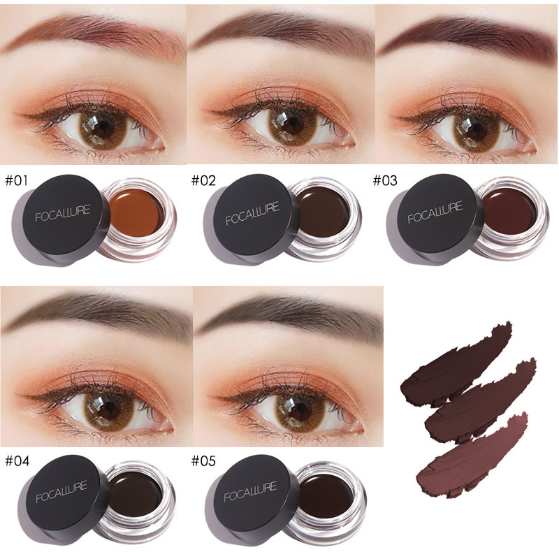 FOCALLURE Eyebrow Cream Waterproof Eyebrow Gel Eyeliner Pensil Alis Sikat Alis Tahan Air Tahan Lama Tahan Lama FA23