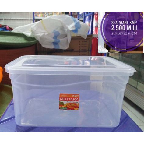 Food Box 2500ml Plastik / Kotak Makan 2,5L / Tempat Donat / Container / KMP 2500