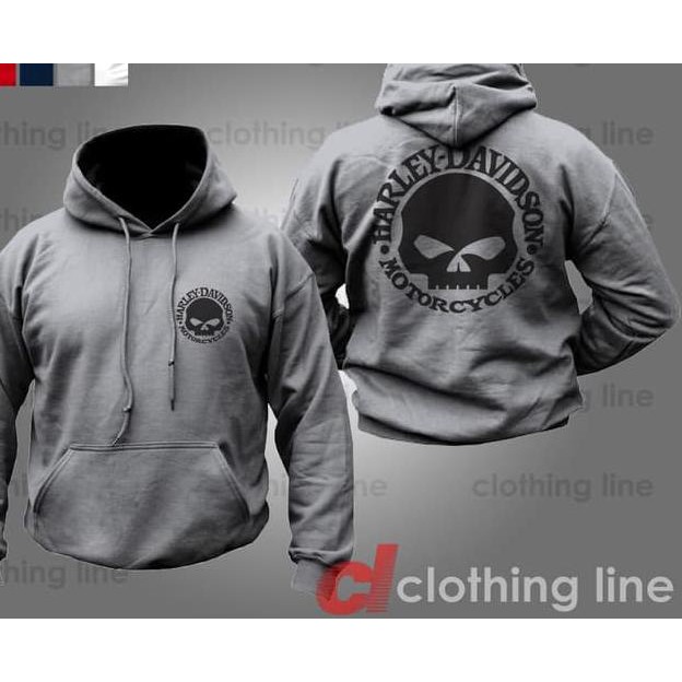 harley davidson skull hoodie