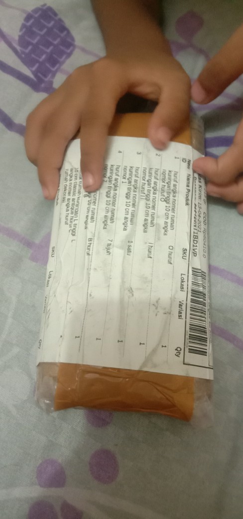 Huruf Angka Nomer Rumah Kuningan Tinggi 10 Cm Angka Nomor 7