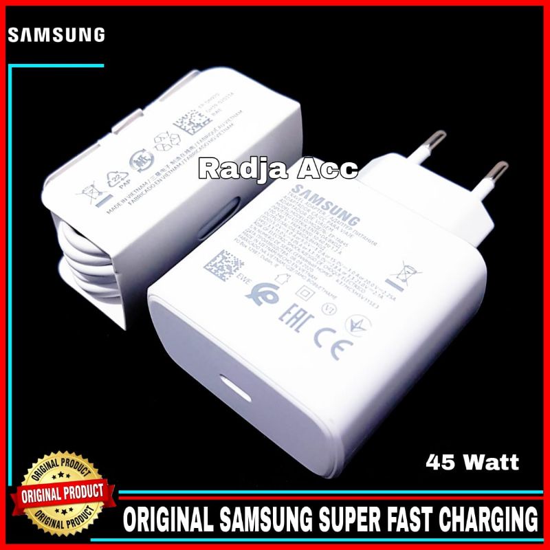 Charger Samsung Galaxy A33 5G A53 5G A73 5G ORIGINAL 100% Super Fast Charging 45W Type C