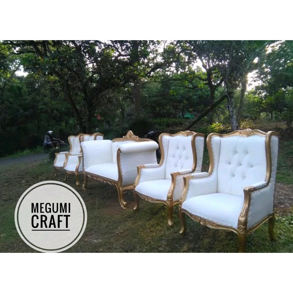 Kursi pengantin pelaminan sofa pernikahan manten dekor wedding organizer