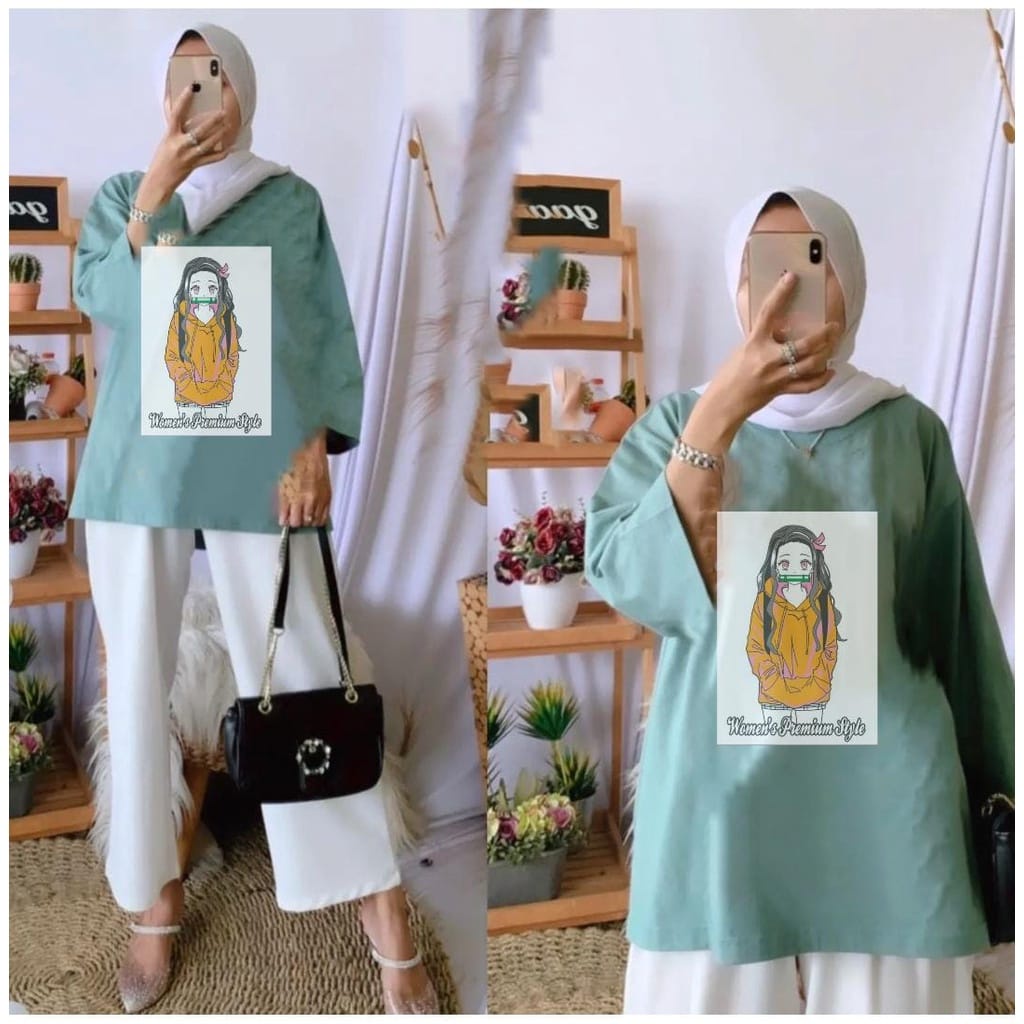 Atasan Wanita Kekinian Baju Wanita Terbaru Jiso Blouse Sablon Matt Combed 24s Ootd Wanita Fashion Muslim