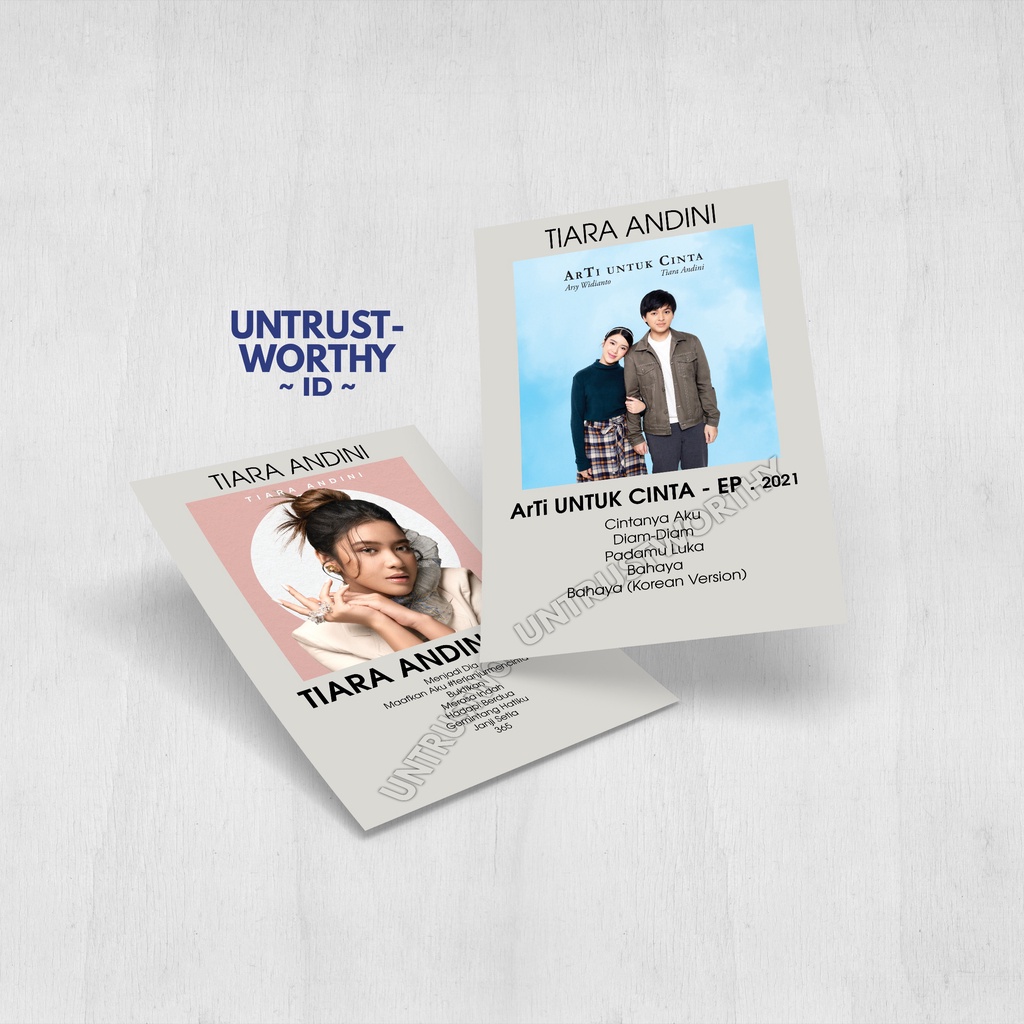 Poster Tiara Andini Album dan EP Ukuran A5 (2pcs)