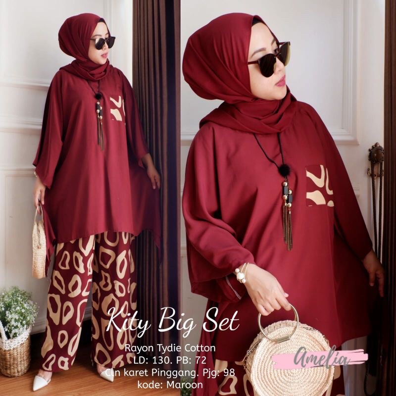 SETELAN JUMBO XXL LD 130 RENATA TIE DYE/ ONE SET BIG SIZE BUSUI FRIENDLY/ DAILY SET RAYON MOTIF/PIYAMA KATUN PREMIUM-4