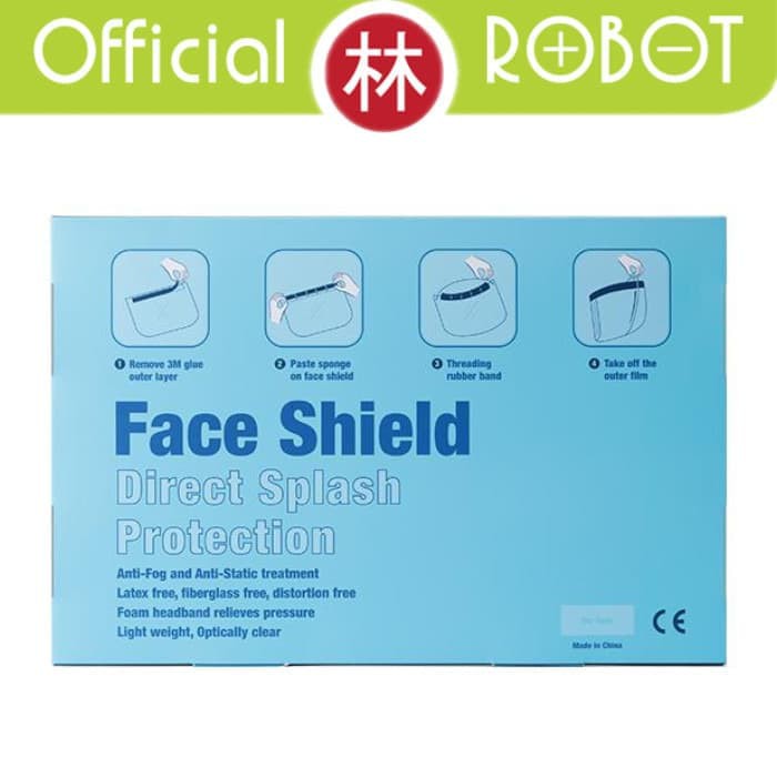 Robot MZ001 Clear Face Shield Anti-Fog Pelindung Wajah FACESHIELD