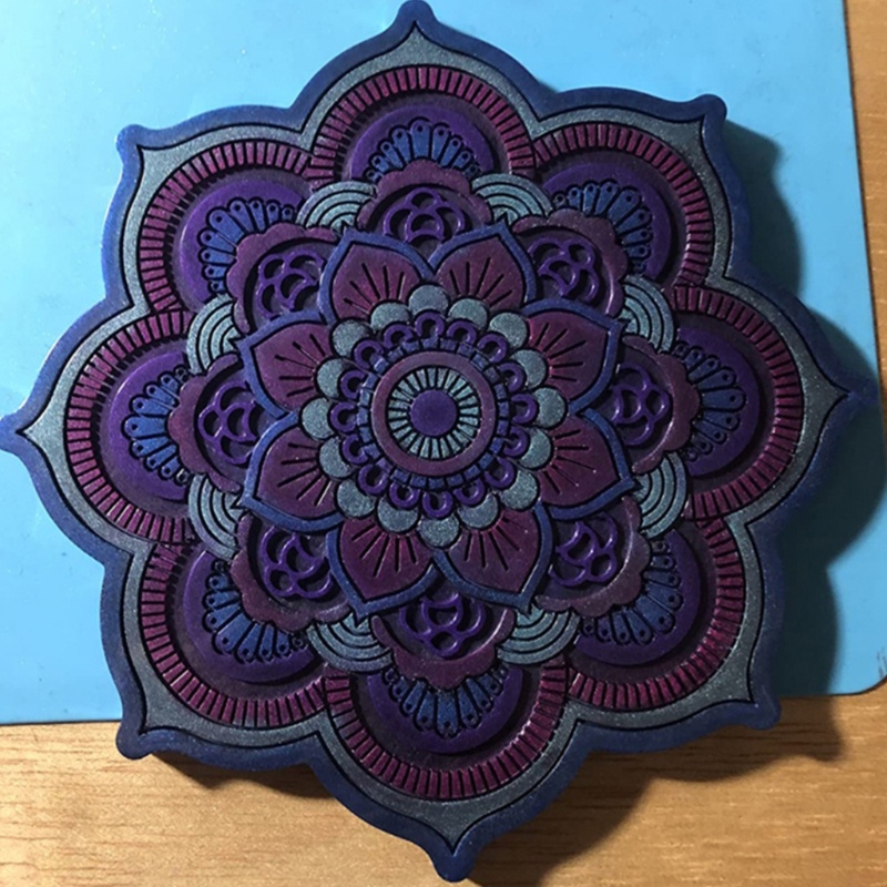 Siy 1 Pc Cetakan Resin Model Mandala Untuk Membuat Coaster