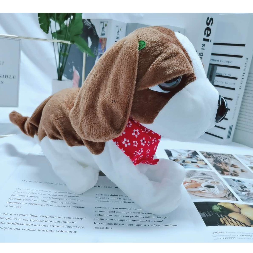 Robot Anjing Elektrik dengan Kontrol Suara/Anjing peliharaan mainan elektronik/Mainan mewah anak/-AA3