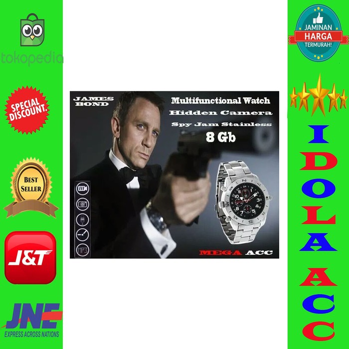 JUAL MURAH Spy Camera Jam Tangan 8 gb kamera tersembunyi terbaik