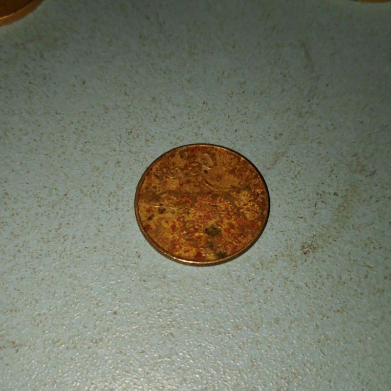 Koin 50 rupiah.