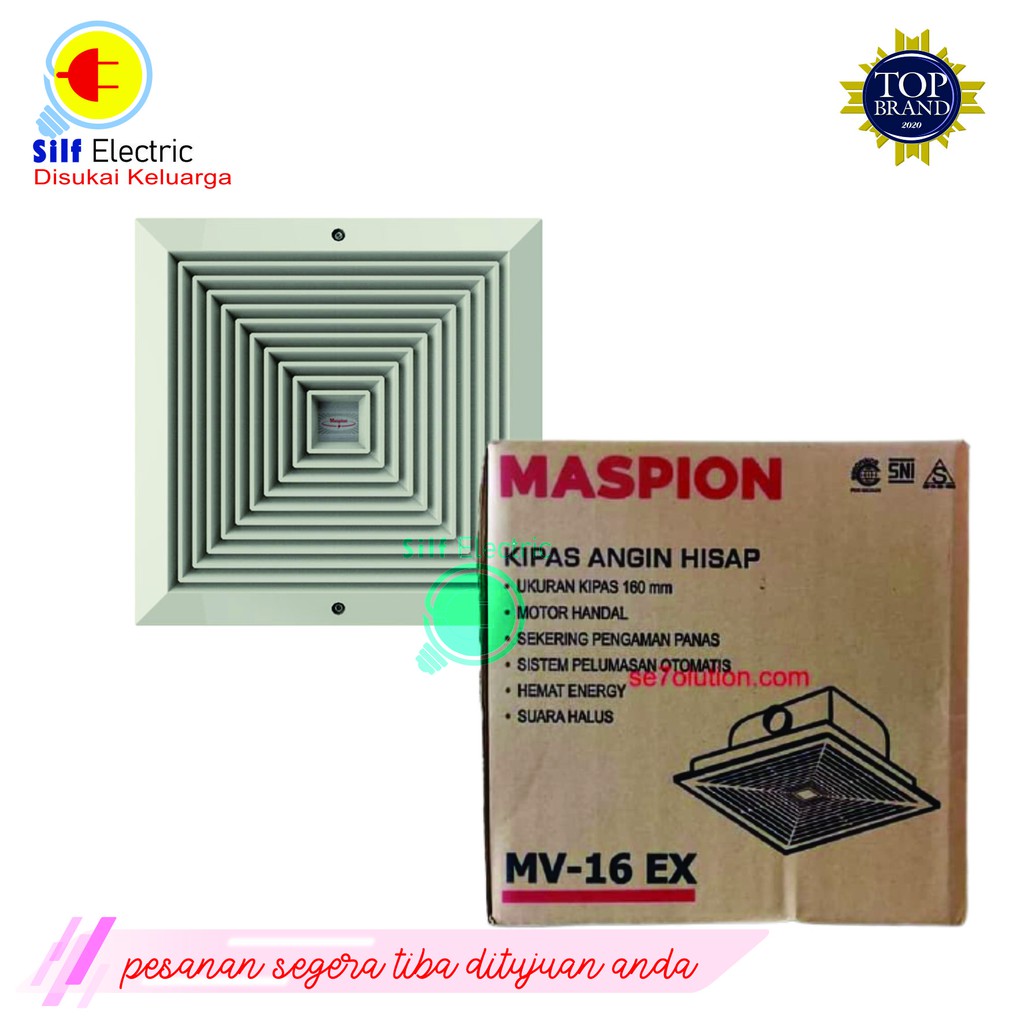 Maspion MSP MV-16EX Ceiling / Plafon Exhaust Sirroco / Siroco Ventilang Fan Hexos 6 Inch / 16 cm MV