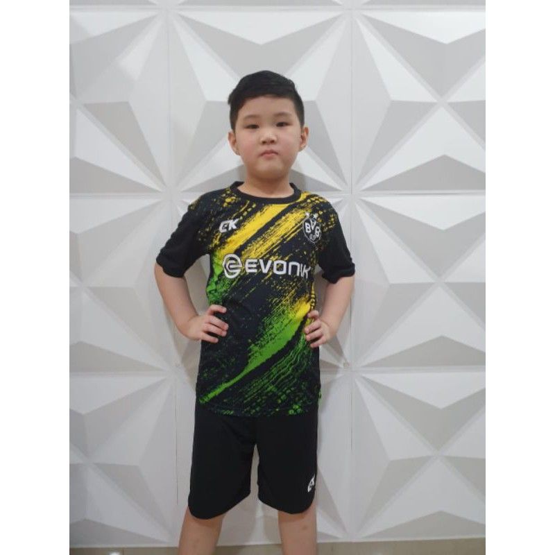 setelan baju bola anak printing futsal size M-L umur 7-12 tahun