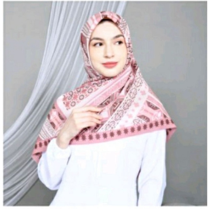 Jilbab Segiempat Motif POLYCOTTON katun jilbab Segi empat murah jogja grosir Segi4 Promo