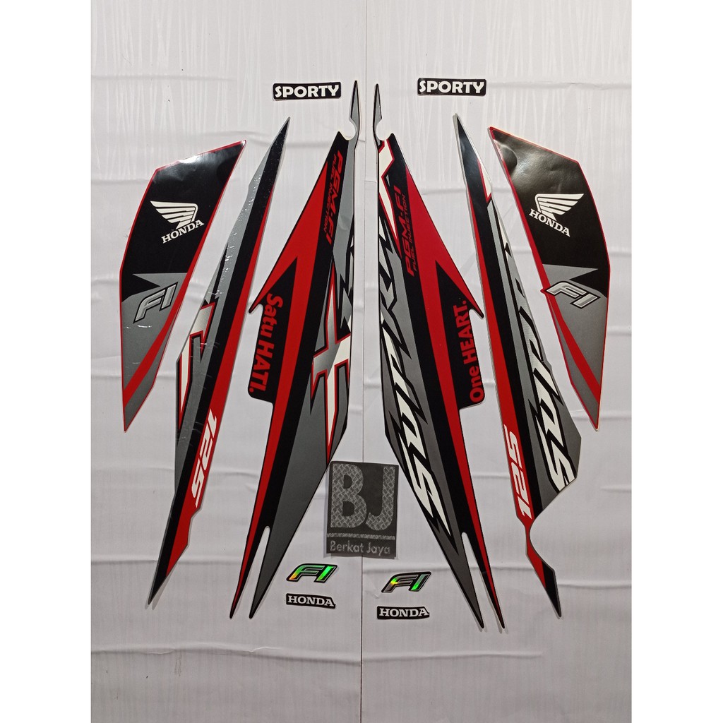 STRIPING STICKER STIKER SUPRA X 125 FI 2016 HITAM