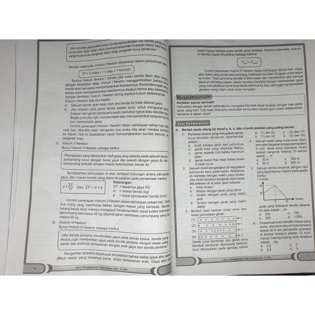 LKS ILMU PENGETAHUAN ALAM/ IPA SMP/ MTS KELAS VIII 8 SEMESTER 1 2022/2023 | Zamrud | CV BUKU PINTAR-5