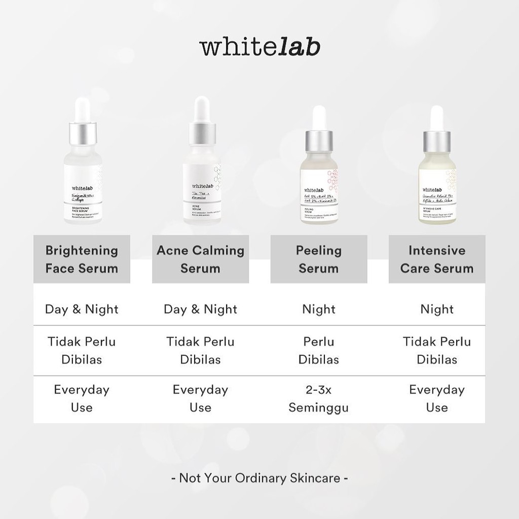 WHITELAB BRIGHTENING FACE SERUM | WHITELAB ACNE CALMING SERUM | WHITELAB PEELING SERUM