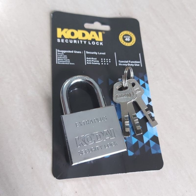 KODAI Gembok Baja 40mm pagar rumah