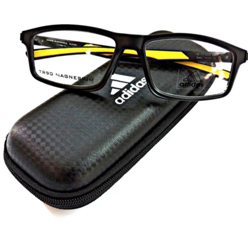 Kacamata Frame Minus Pria Sporty Adidas Breadbox Lite s56 BLK/Y - Titanium Carbon