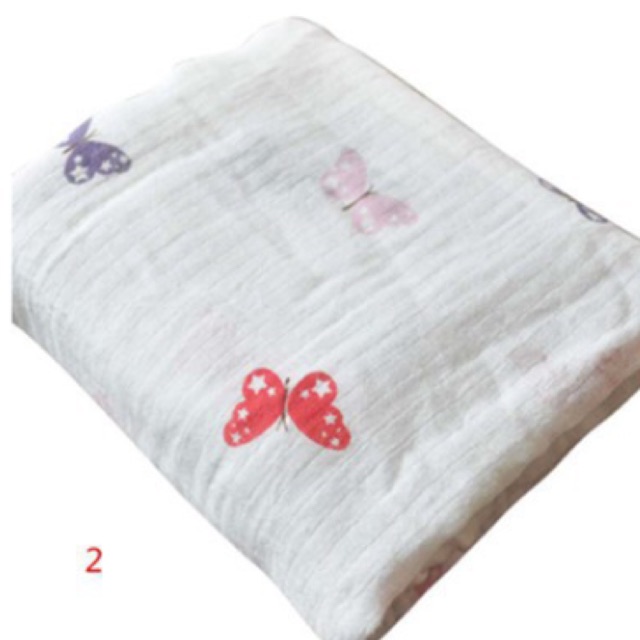 Butterfly muslin swaddle(bedong extra lembut dan halus)