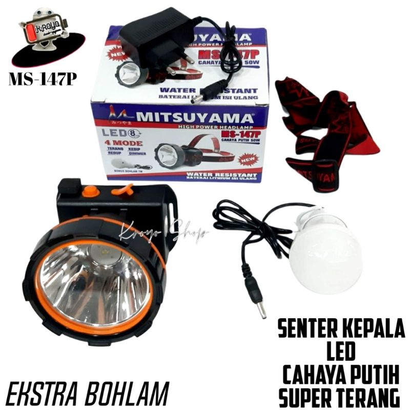 COD SENTER KEPALA CAS MITSUYAMA MS-147P + BOHLAM SUPER TERANG - MS-147P