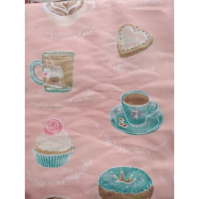 Kain katun MOTIF animal tsum2 macaron kucing 0.5m
