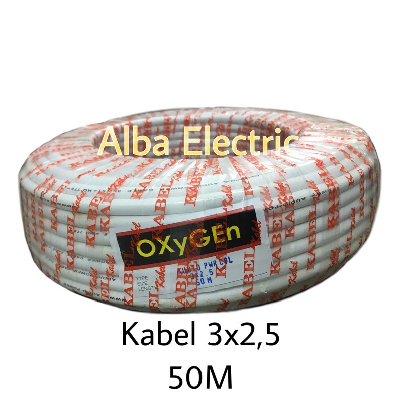 KABEL LISTRIK 3x2,5 mm 50 Meter KAWAT OXYGEN 1 Roll 50 meter