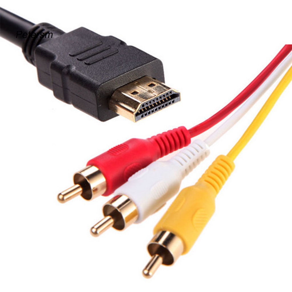 (Pt) Doonjiey Kabel Adapter Konverter Hdmi 3rca Video Audio Av Untuk Hdtv