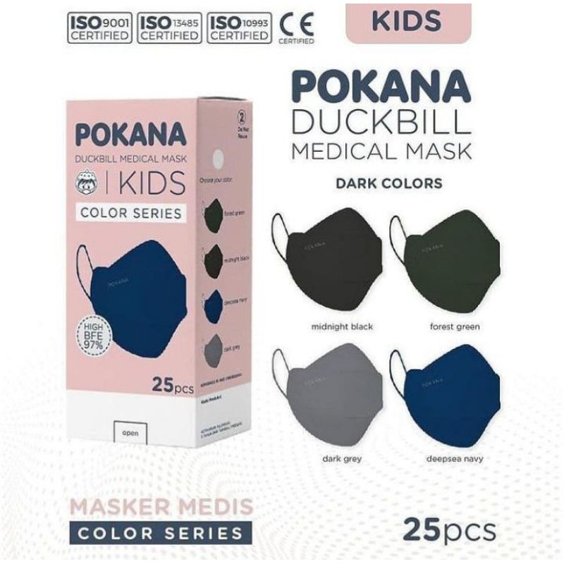 Pokana duckbill medical mask kids isi 25pcs