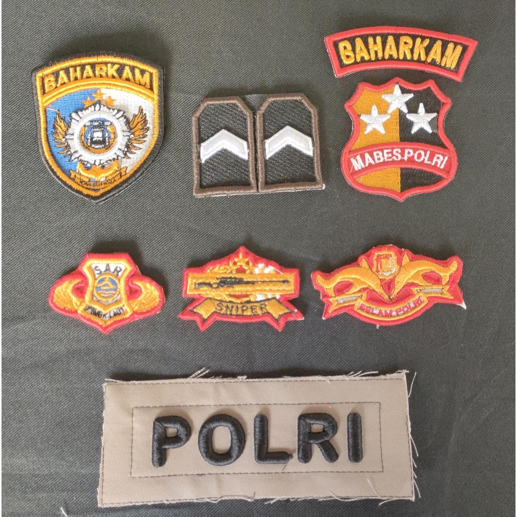 Badge Timbul Baharkam - Badge Timbul Polr* - Bet Timbul Baharkam - Baharkam Police