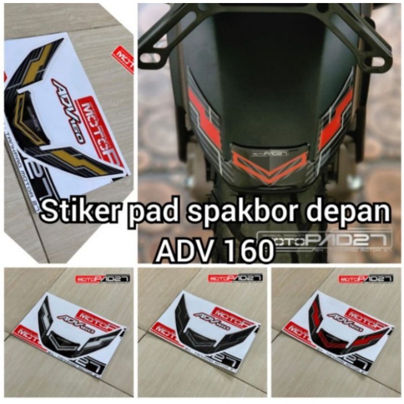 Stiker sticker resin timbul spakbor depan Honda Adv 160 premium