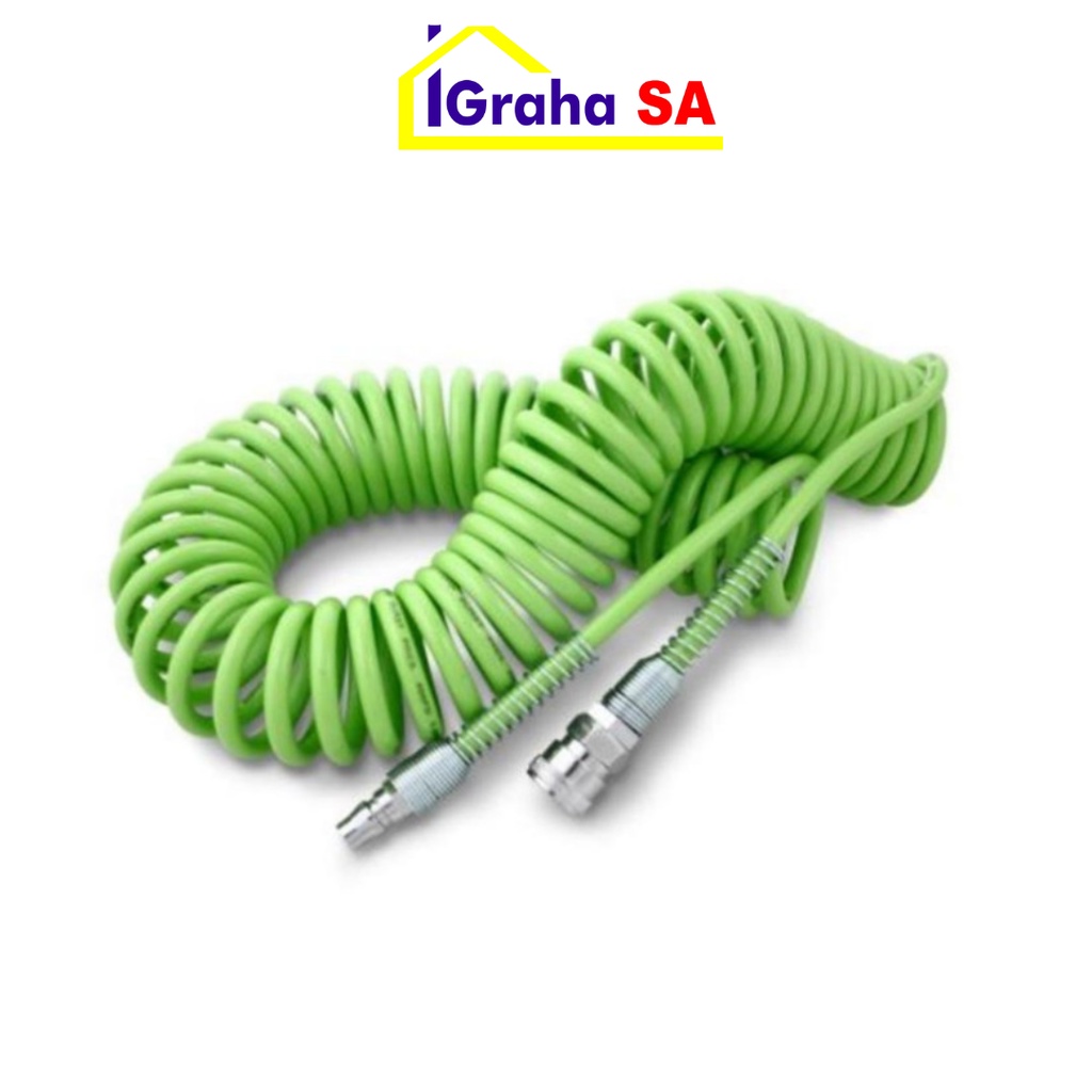 TEKIRO RECOIL HOSE 9M HIJAU WITH SPRING