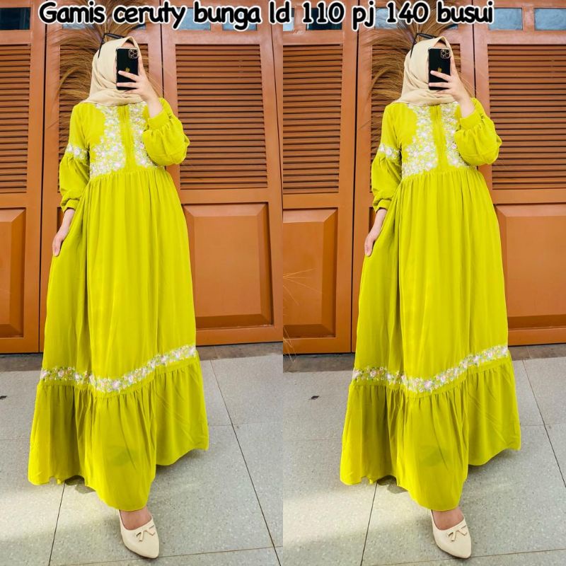 gamis abaya / abaya bahan ceruty / gamis abaya busui / gamis ceruty busui