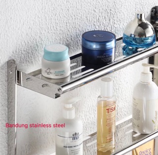 Rak dapur kamar mandi serbaguna lipat stainless bumbu Rak dapur kamar mandi serbaguna lipat stainless bumbu
