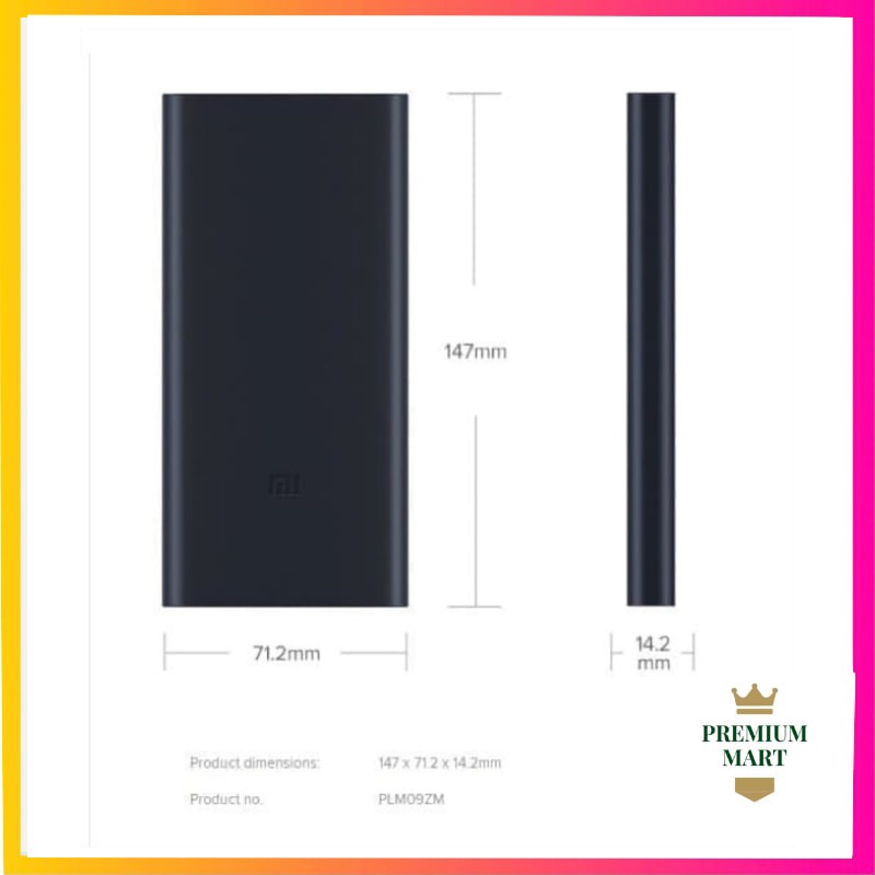 Powerbank Xiaomi Mi Pro 2i 10000mAh 2 USB FAST CHARGING PB Mi2i Mi 2i/ Premiummart