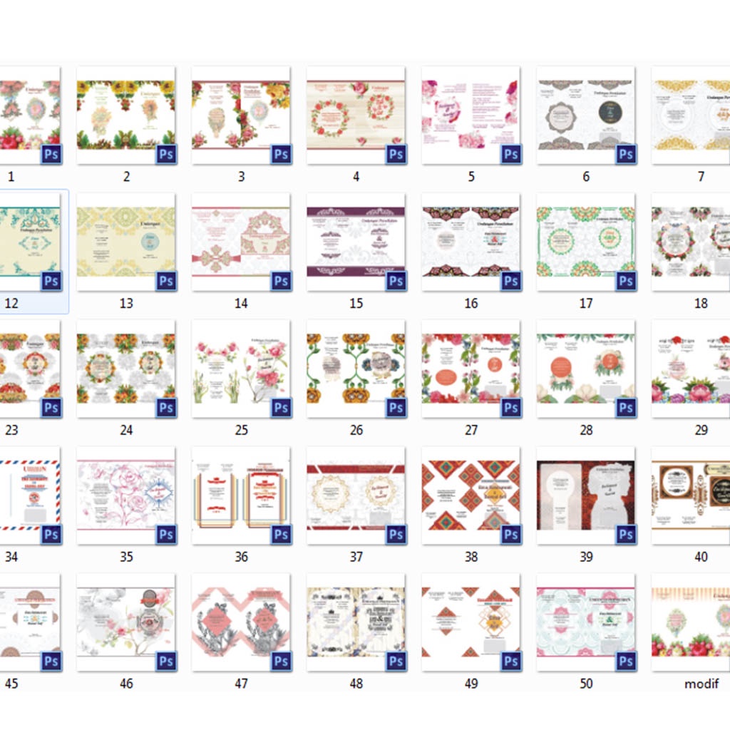 350+ Desain Undangan Premium Siap Edit Format CDR