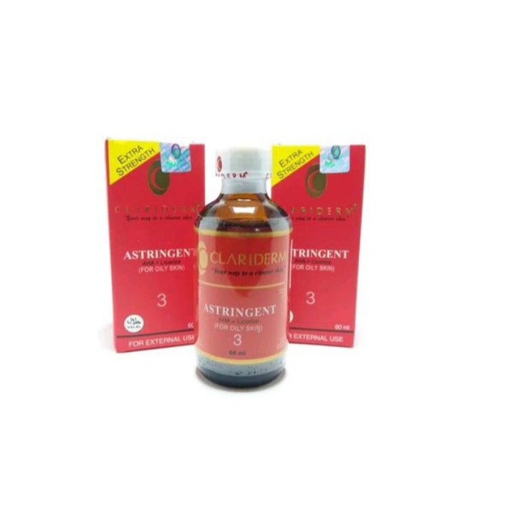 Toner CLARIDERM Original 60ML For Oily Skin - Alkoho Pembersih Wajah