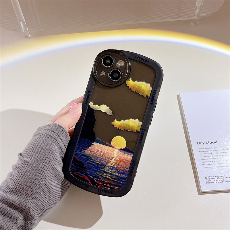 Soft Case Pelindung Lensa Penuh Penuh Penuh Penuh Penuh Motif Awan Warna-Warni Untuk iPhone 13 12 11 Pro Max Xr X Xs Max 7 8 Plus SE 2020