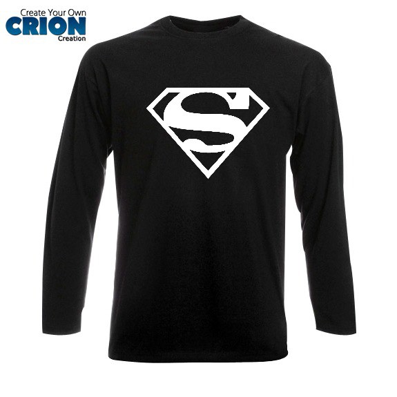 Kaos Lengan Panjang - Superman Classic Logo - By Crion