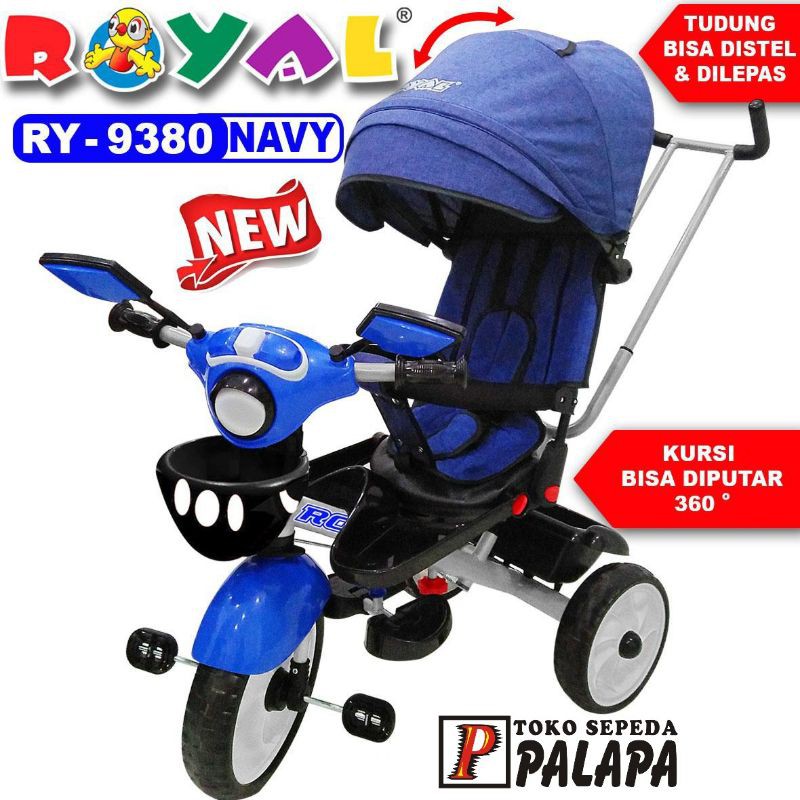 SEPEDA ANAK RODA TIGA 3 ROYAL RY 9380 TRICYCLE BABY CARRIAGE
